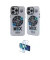 ieg™ iPhone 12 Pro Max Kılıf Nova Doku Koleksiyonu - Siyah 3D Antistatik Seramik Nano Ekran Koruyucu