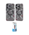 ieg™ iPhone 12 Pro Max Kılıf Nova Doku Koleksiyonu - Siyah 5D Eko Cam Ekran Koruyucu