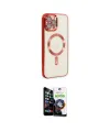 ieg™ iPhone 12 Pro Max Kılıf Nova Işık Özel Seri - Şeffaf Temperli Cam Ekran Koruyucu
