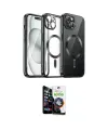 ieg™ iPhone 12 Pro Max Kılıf Nova Işık Özel Seri - Şeffaf Temperli Cam Ekran Koruyucu