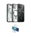 ieg™ iPhone 12 Pro Max Kılıf Nova Işık Özel Seri - Siyah 3D Antistatik Seramik Nano Ekran Koruyucu