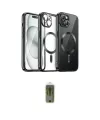 ieg™ iPhone 12 Pro Max Kılıf Nova Işık Özel Seri - Siyah Joko Magic 5D Hayalet Cam