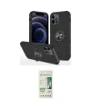 ieg™ iPhone 12 Pro Max Kılıf Odak Form Prime - Siyah 20D Premium Cam Ekran Koruyucu