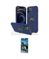 ieg™ iPhone 12 Pro Max Kılıf Odak Form Prime - Siyah 34D Izgaralı Cam