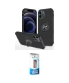 ieg™ iPhone 12 Pro Max Kılıf Odak Form Prime - Siyah 5D Eko Cam Ekran Koruyucu