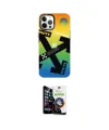 ieg™ iPhone 12 Pro Max Kılıf Siluet Çizgi Koleksiyonu - Şeffaf Temperli Cam Ekran Koruyucu