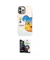 ieg™ iPhone 12 Pro Max Kılıf Siluet Çizgi Koleksiyonu - Şeffaf Temperli Cam Ekran Koruyucu