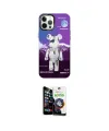 ieg™ iPhone 12 Pro Max Kılıf Siluet Çizgi Koleksiyonu - Şeffaf Temperli Cam Ekran Koruyucu