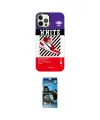 ieg™ iPhone 12 Pro Max Kılıf Siluet Çizgi Koleksiyonu - Siyah 34D Izgaralı Cam