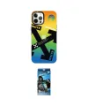 ieg™ iPhone 12 Pro Max Kılıf Siluet Çizgi Koleksiyonu - Siyah 34D Izgaralı Cam