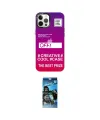 ieg™ iPhone 12 Pro Max Kılıf Siluet Çizgi Koleksiyonu - Siyah 34D Izgaralı Cam