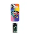 ieg™ iPhone 12 Pro Max Kılıf Siluet Çizgi Koleksiyonu - Siyah 360 Mat Full Body Arka Koruyucu
