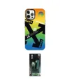 ieg™ iPhone 12 Pro Max Kılıf Siluet Çizgi Koleksiyonu - Siyah 360 Mat Full Body Arka Koruyucu