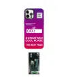 ieg™ iPhone 12 Pro Max Kılıf Siluet Çizgi Koleksiyonu - Siyah 360 Mat Full Body Arka Koruyucu