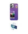 ieg™ iPhone 12 Pro Max Kılıf Siluet Çizgi Koleksiyonu - Siyah 3D Antistatik Cam Ekran Koruyucu