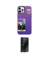 ieg™ iPhone 12 Pro Max Kılıf Siluet Çizgi Koleksiyonu - Siyah 3D Antistatik Hayalet Cam Ekran Koruyucu