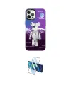 ieg™ iPhone 12 Pro Max Kılıf Siluet Çizgi Koleksiyonu - Siyah 3D Antistatik Seramik Nano Ekran Koruyucu
