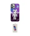 ieg™ iPhone 12 Pro Max Kılıf Siluet Çizgi Koleksiyonu - Siyah Joko 5D Cam