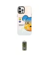 ieg™ iPhone 12 Pro Max Kılıf Siluet Çizgi Koleksiyonu - Siyah Joko Magic 5D Hayalet Cam