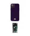 ieg™ iPhone 12 Pro Max Kılıf Vadi Çizgi Prime - Siyah 360 Mat Full Body Arka Koruyucu