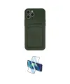 ieg™ iPhone 12 Pro Max Kılıf Vadi Çizgi Prime - Siyah 3D Antistatik Seramik Nano Ekran Koruyucu