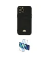 ieg™ iPhone 12 Pro Max Kılıf Vadi Çizgi Prime - Siyah 3D Antistatik Seramik Nano Ekran Koruyucu