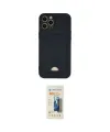 ieg™ iPhone 12 Pro Max Kılıf Vadi Çizgi Prime - Siyah 6D Mat Seramik Hayalet Nano Ekran Koruyucu