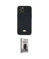 ieg™ iPhone 12 Pro Max Kılıf Vadi Çizgi Prime - Siyah Bilvis Hayalet Cam Ekran Koruyucu