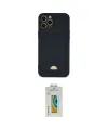 ieg™ iPhone 12 Pro Max Kılıf Vadi Çizgi Prime - Siyah Polymer Nano Ekran Koruyucu