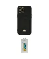 ieg™ iPhone 12 Pro Max Kılıf Vadi Çizgi Prime - Siyah Polymer Nano Ekran Koruyucu