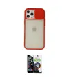 ieg™ iPhone 12 Pro Max Kılıf Vadi Çizgi - Şeffaf Temperli Cam Ekran Koruyucu