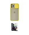 ieg™ iPhone 12 Pro Max Kılıf Vadi Çizgi - Şeffaf Temperli Cam Ekran Koruyucu