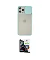 ieg™ iPhone 12 Pro Max Kılıf Vadi Çizgi - Şeffaf Temperli Cam Ekran Koruyucu