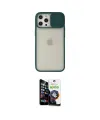 ieg™ iPhone 12 Pro Max Kılıf Vadi Çizgi - Şeffaf Temperli Cam Ekran Koruyucu