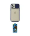 ieg™ iPhone 12 Pro Max Kılıf Vadi Çizgi - Siyah 18D Cam Ekran Koruyucu