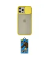 ieg™ iPhone 12 Pro Max Kılıf Vadi Çizgi - Siyah 18D Cam Ekran Koruyucu