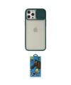ieg™ iPhone 12 Pro Max Kılıf Vadi Çizgi - Siyah 18D Cam Ekran Koruyucu