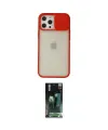 ieg™ iPhone 12 Pro Max Kılıf Vadi Çizgi - Siyah 360 Mat Full Body Arka Koruyucu