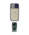 ieg™ iPhone 12 Pro Max Kılıf Vadi Çizgi - Siyah 360 Mat Full Body Arka Koruyucu