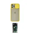 ieg™ iPhone 12 Pro Max Kılıf Vadi Çizgi - Siyah 360 Mat Full Body Arka Koruyucu