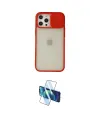 ieg™ iPhone 12 Pro Max Kılıf Vadi Çizgi - Siyah 3D Antistatik Cam Ekran Koruyucu