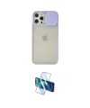 ieg™ iPhone 12 Pro Max Kılıf Vadi Çizgi - Siyah 3D Antistatik Cam Ekran Koruyucu
