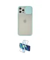 ieg™ iPhone 12 Pro Max Kılıf Vadi Çizgi - Siyah 3D Antistatik Cam Ekran Koruyucu