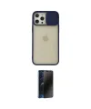 ieg™ iPhone 12 Pro Max Kılıf Vadi Çizgi - Siyah 3D Antistatik Hayalet Cam Ekran Koruyucu