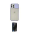 ieg™ iPhone 12 Pro Max Kılıf Vadi Çizgi - Siyah 3D Antistatik Hayalet Cam Ekran Koruyucu
