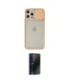 ieg™ iPhone 12 Pro Max Kılıf Vadi Çizgi - Siyah 3D Antistatik Hayalet Cam Ekran Koruyucu