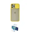 ieg™ iPhone 12 Pro Max Kılıf Vadi Çizgi - Siyah 3D Antistatik Seramik Nano Ekran Koruyucu