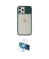 ieg™ iPhone 12 Pro Max Kılıf Vadi Çizgi - Siyah 3D Antistatik Seramik Nano Ekran Koruyucu