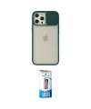 ieg™ iPhone 12 Pro Max Kılıf Vadi Çizgi - Siyah 5D Eko Cam Ekran Koruyucu