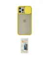 ieg™ iPhone 12 Pro Max Kılıf Vadi Çizgi - Siyah 6D Mat Seramik Hayalet Nano Ekran Koruyucu